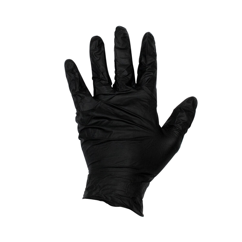 Nitril handschoenen zwart ongepoederd 100 st/dispenserdoosje