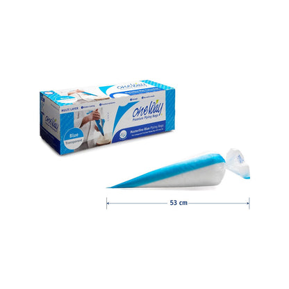 One Way - Masterline wegwerpspuitzak transparant / blauw(100 st.)