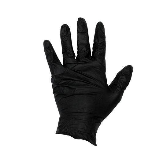 Nitril handschoenen zwart ongepoederd 100 st/dispenserdoosje