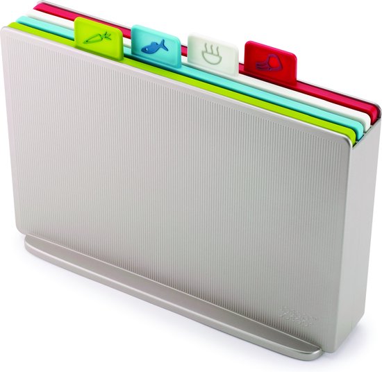 Merkloos - Snijplanken set - inclusief houder - 4 Snijplanken - Antibacterieel - Antislip
